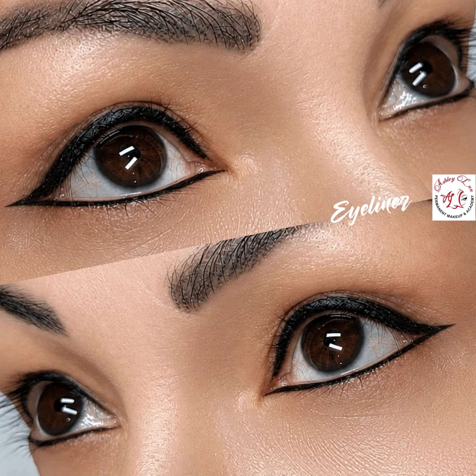 Classic Eyeliner permanent makeup work by Ashley Luu