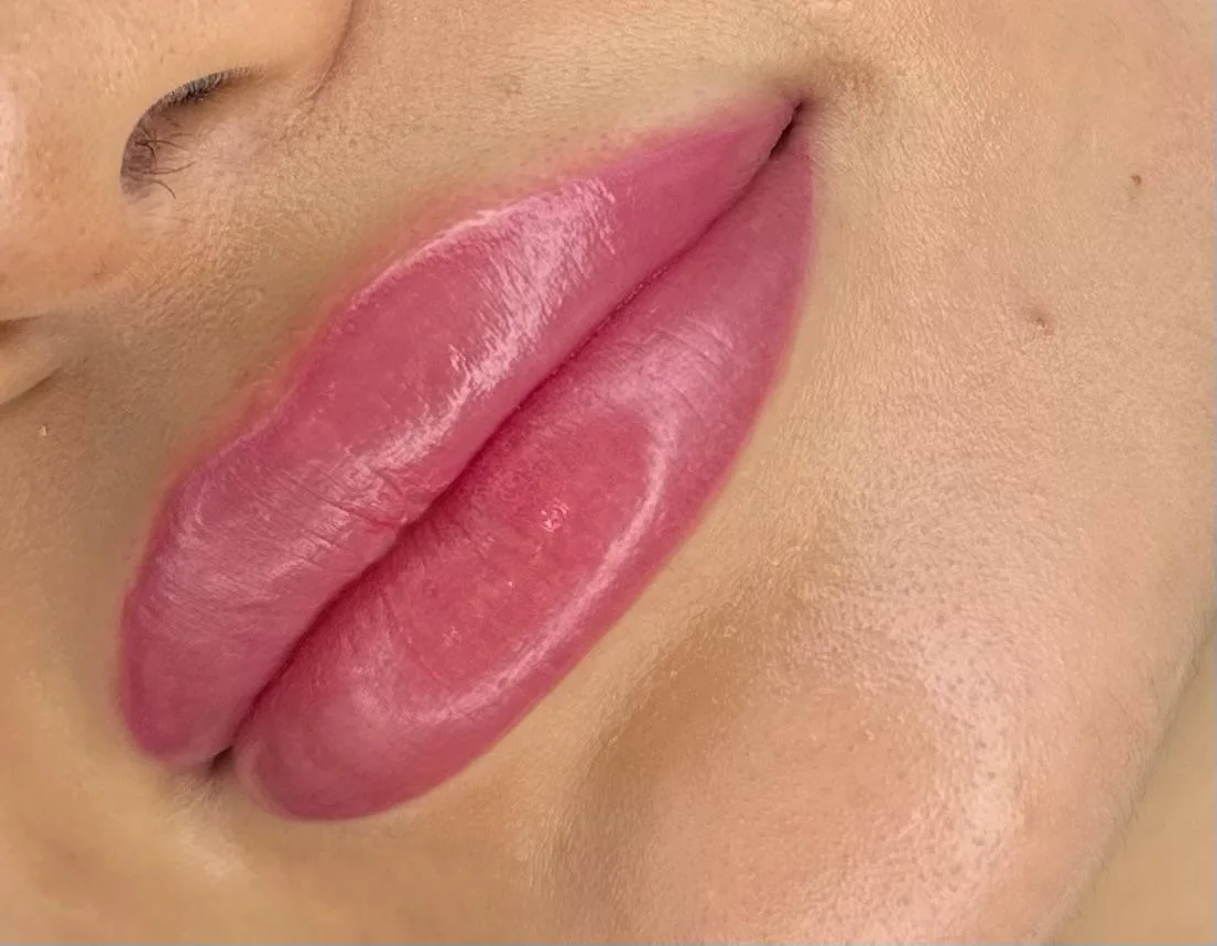 Fresh rose lip blush result by Courtney Livesay